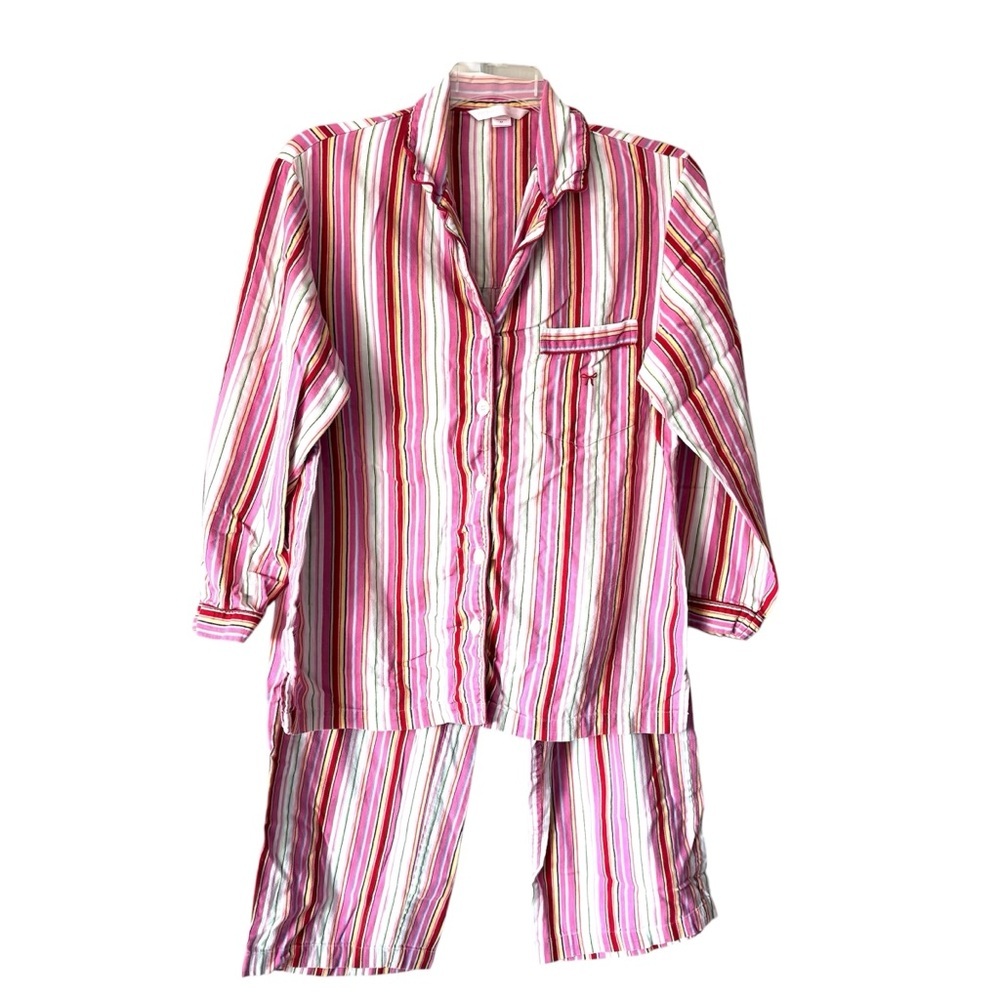 PINK Victoria's Secret Multicolor Striped Pajama Set SZ M Gently Worn Few Times